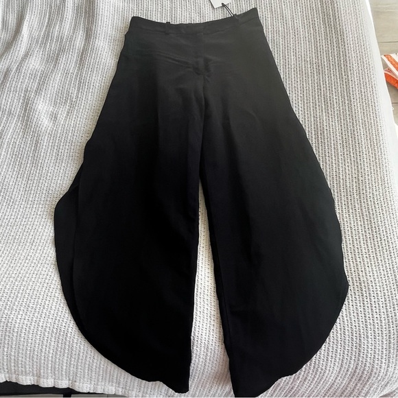 ZARA Wide-Leg Women's Pants Black Small NWT - Picture 6 of 9
